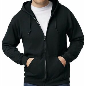 Men’s Black Zip-Up Sweatshirt Hoodie